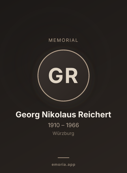 Memorial portrait of Georg Nikolaus Reichert