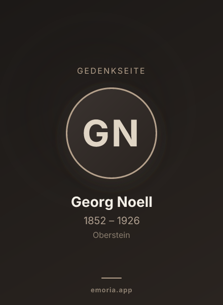 Gedenkportrait von Georg Noell