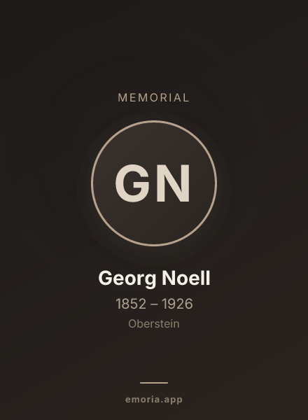 Memorial portrait of Georg Noell