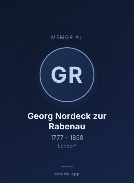 Memorial portrait of Georg Nordeck zur Rabenau