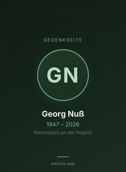 Gedenkportrait von Georg Nuß