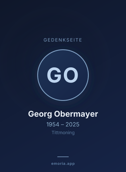 Gedenkportrait von Georg Obermayer