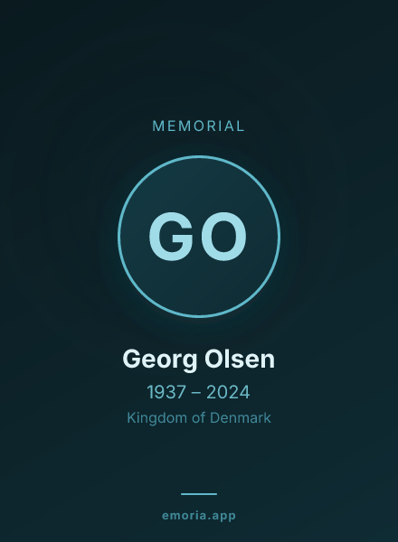 Memorial portrait of Georg Olsen