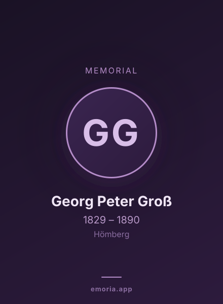 Memorial portrait of Georg Peter Groß