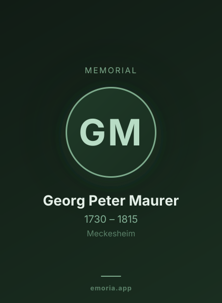 Memorial portrait of Georg Peter Maurer