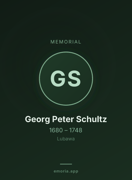 Memorial portrait of Georg Peter Schultz