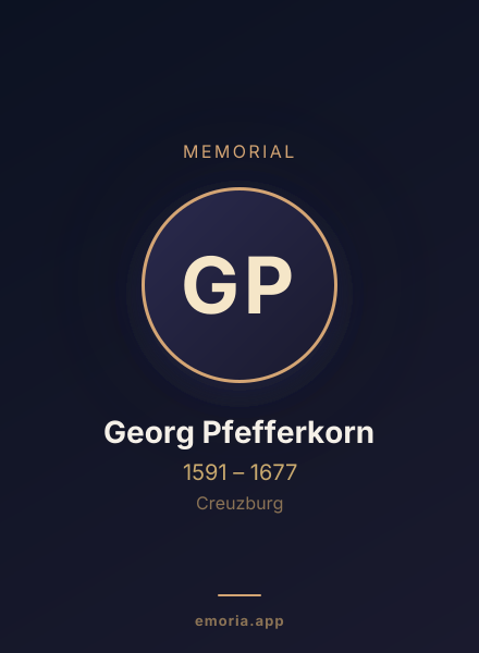 Memorial portrait of Georg Pfefferkorn