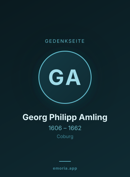 Gedenkportrait von Georg Philipp Amling