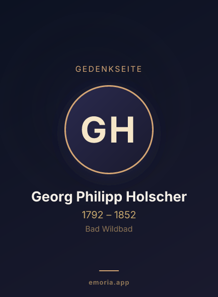 Gedenkportrait von Georg Philipp Holscher