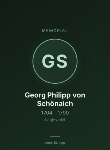 Memorial portrait of Georg Philipp von Schönaich
