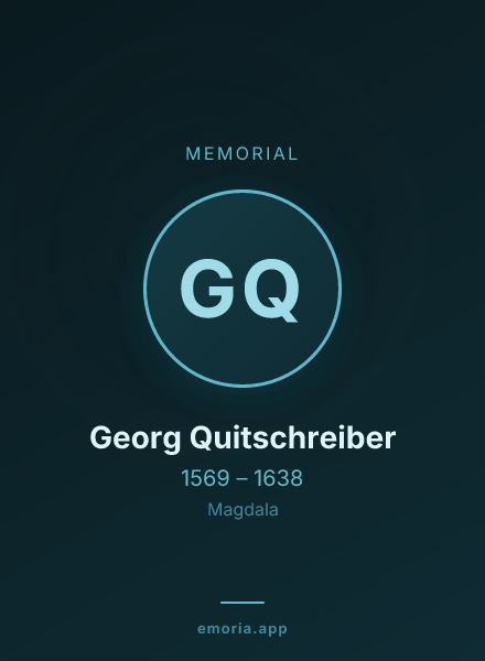 Memorial portrait of Georg Quitschreiber