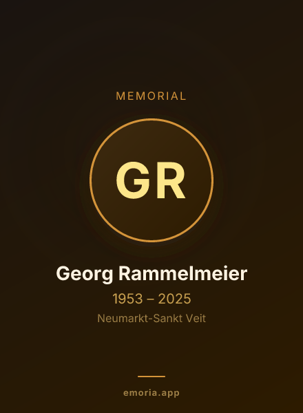 Memorial portrait of Georg Rammelmeier