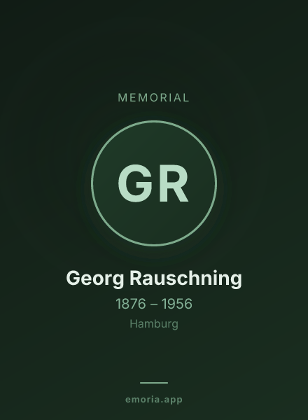 Memorial portrait of Georg Rauschning
