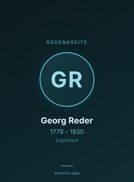 Gedenkportrait von Georg Reder