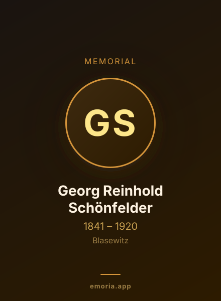 Memorial portrait of Georg Reinhold Schönfelder