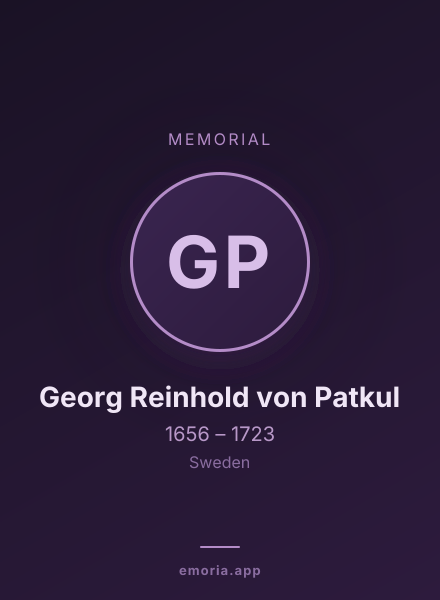 Memorial portrait of Georg Reinhold von Patkul