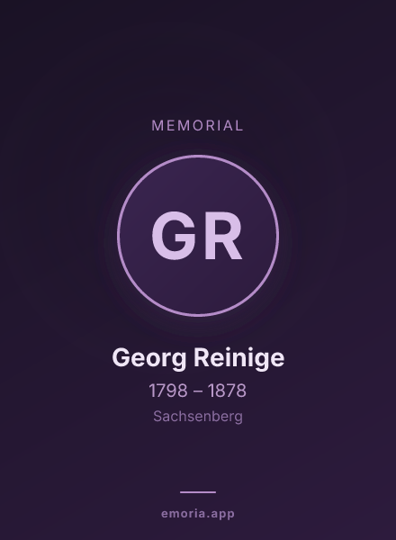 Memorial portrait of Georg Reinige