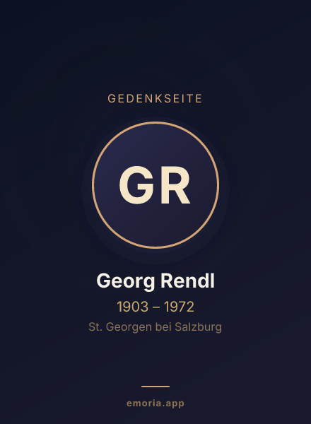 Gedenkportrait von Georg Rendl