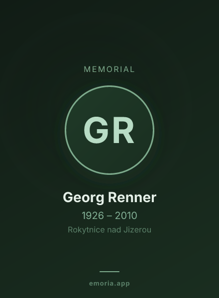 Memorial portrait of Georg Renner