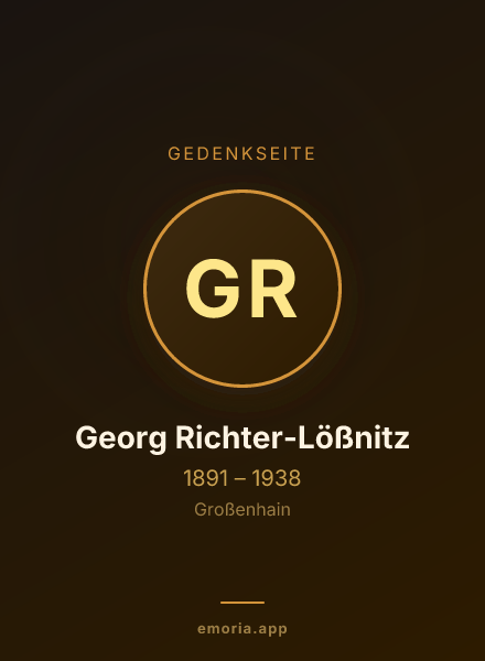 Gedenkportrait von Georg Richter-Lößnitz