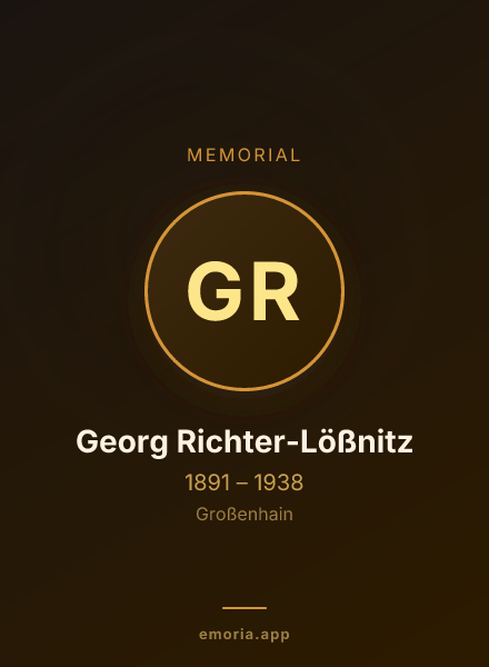 Memorial portrait of Georg Richter-Lößnitz