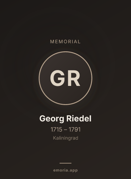 Memorial portrait of Georg Riedel