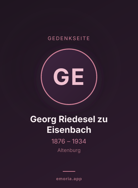 Gedenkportrait von Georg Riedesel zu Eisenbach