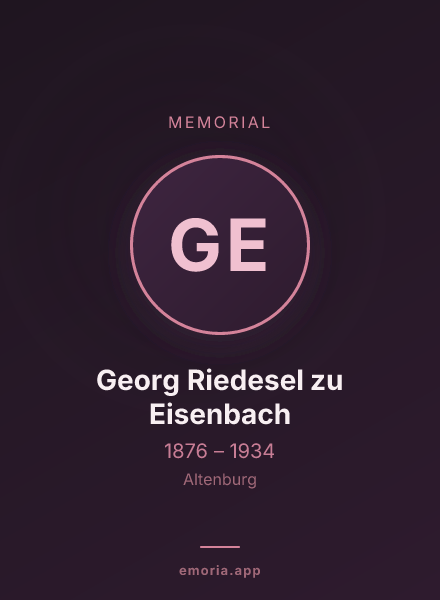 Memorial portrait of Georg Riedesel zu Eisenbach