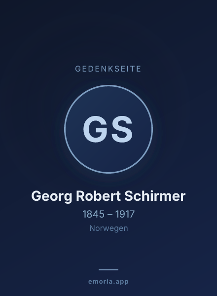Gedenkportrait von Georg Robert Schirmer