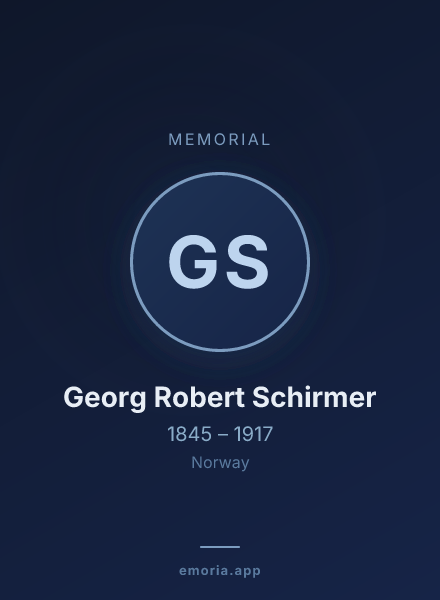 Memorial portrait of Georg Robert Schirmer