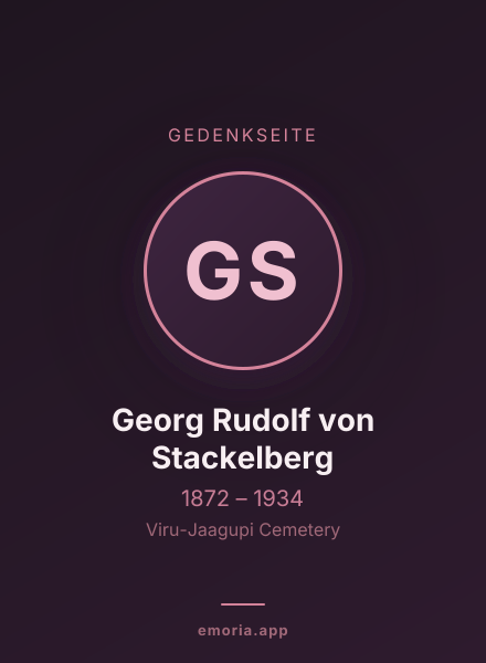Gedenkportrait von Georg Rudolf von Stackelberg