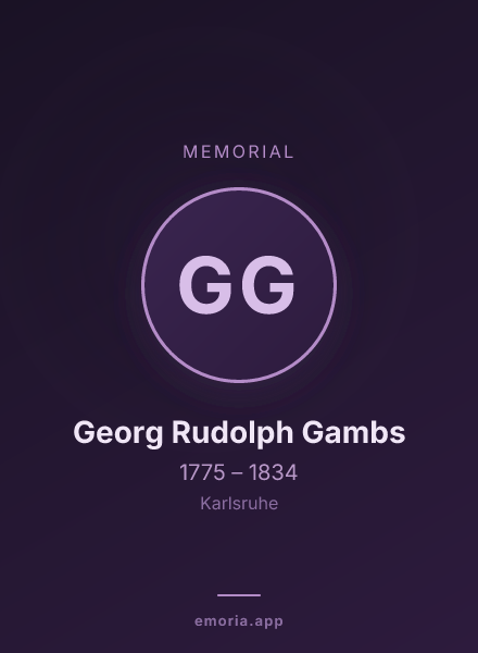 Memorial portrait of Georg Rudolph Gambs