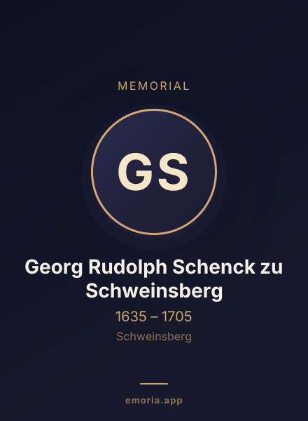 Memorial portrait of Georg Rudolph Schenck zu Schweinsberg