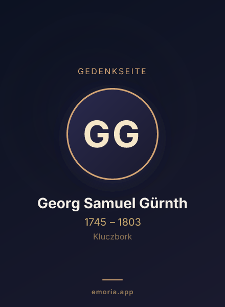 Gedenkportrait von Georg Samuel Gürnth