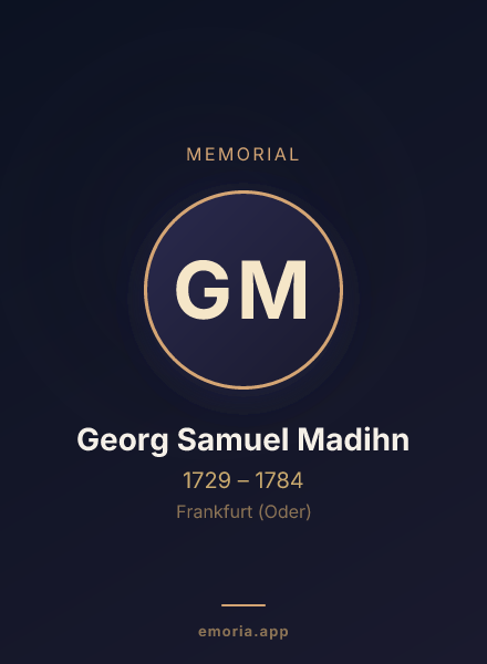 Memorial portrait of Georg Samuel Madihn