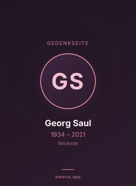 Gedenkportrait von Georg Saul