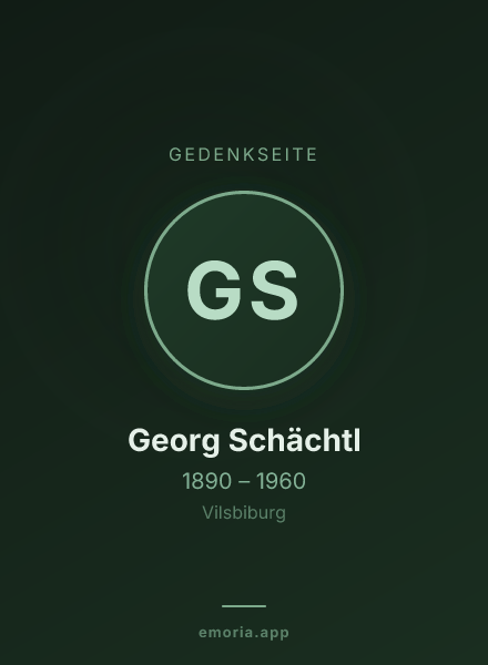 Gedenkportrait von Georg Schächtl