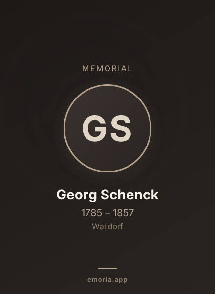 Memorial portrait of Georg Schenck