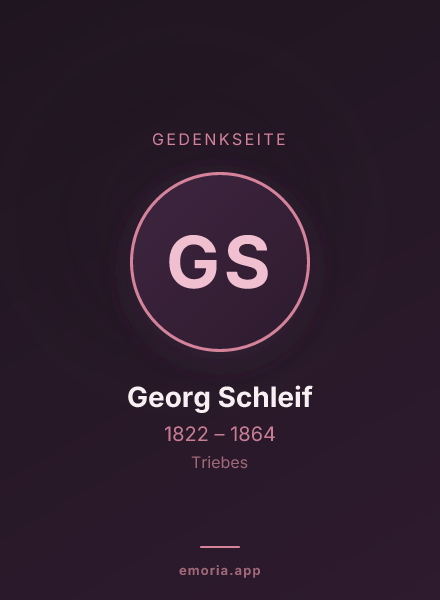 Gedenkportrait von Georg Schleif