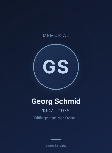 Memorial portrait of Georg Schmid