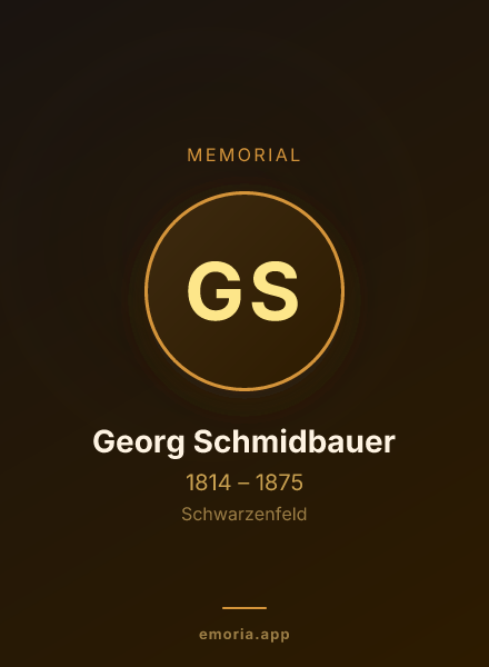 Memorial portrait of Georg Schmidbauer