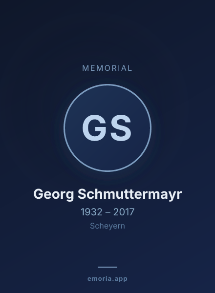 Memorial portrait of Georg Schmuttermayr