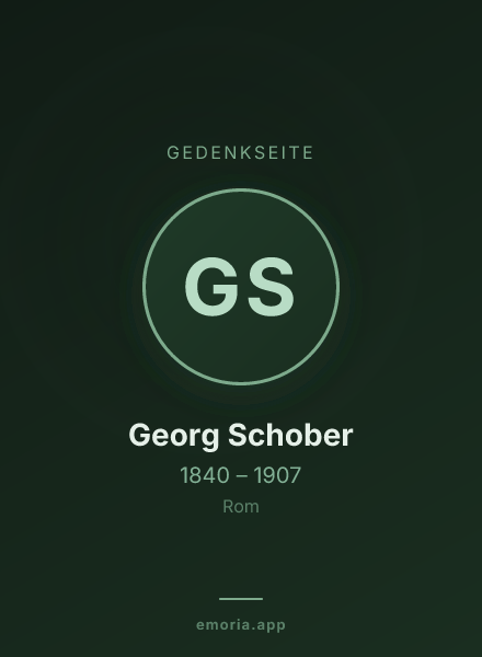 Gedenkportrait von Georg Schober