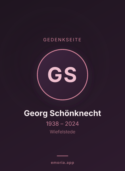 Gedenkportrait von Georg Schönknecht
