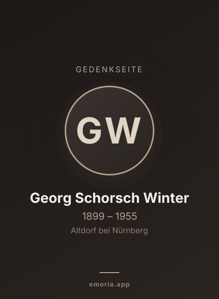 Gedenkportrait von Georg Schorsch Winter