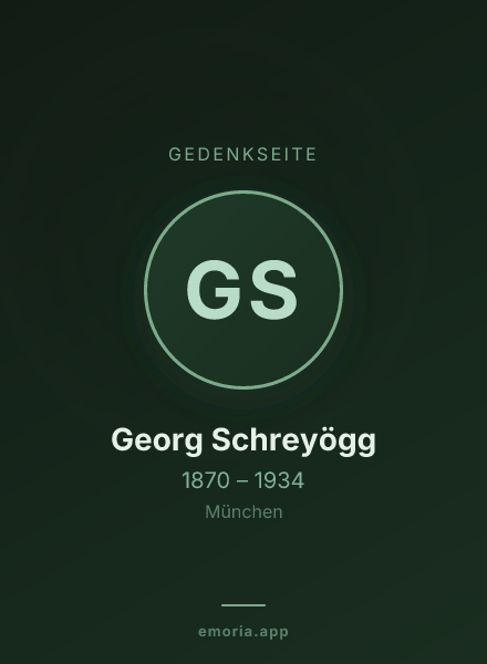 Gedenkportrait von Georg Schreyögg