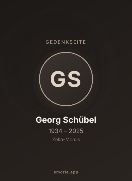 Gedenkportrait von Georg Schübel