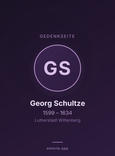 Gedenkportrait von Georg Schultze