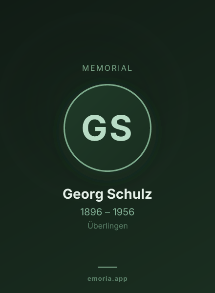Memorial portrait of Georg Schulz