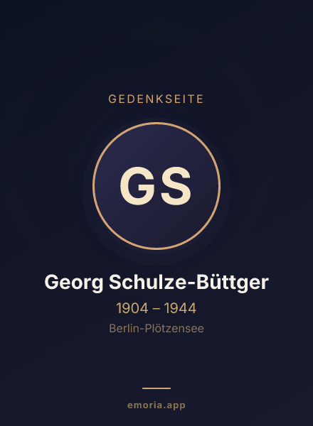 Gedenkportrait von Georg Schulze-Büttger
